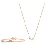 Swarovski smykkesett Mesmera Mixed cuts, White, Rose gold-tone plated - 5684779