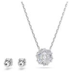 Swarovski smykkesett Idyllia Mixed cuts, Flower, Blue, Rhodium plated - 5685437