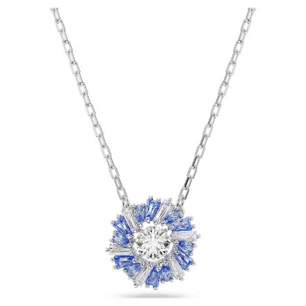 Swarovski smykke Idyllia pendant Flower, Blue, Rhodium plated - 5680013 Swarovski smykke Idyllia pendant Flower, Blue, Rhodium plated - 5680013