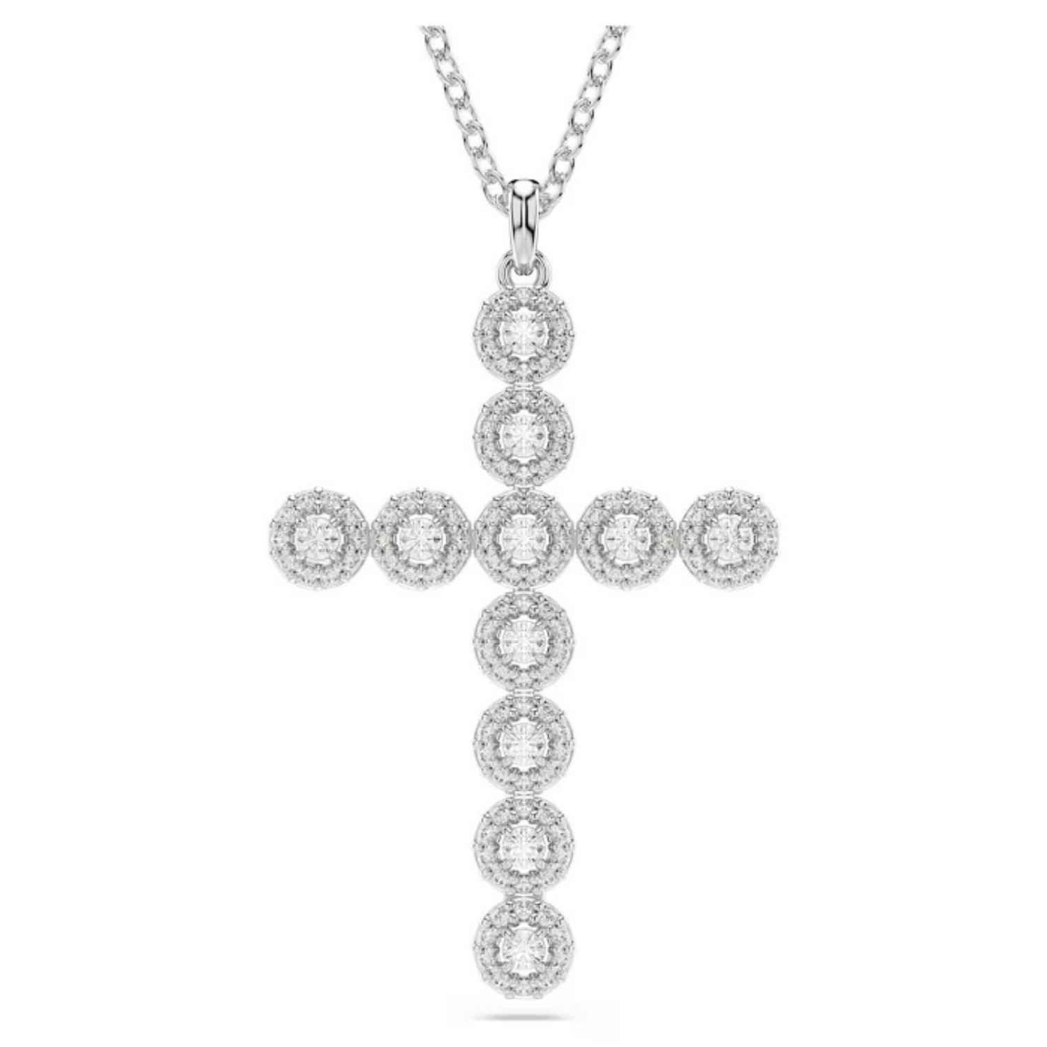 Swarovski smykke Insigne pendant Mixed cuts, Cross, White, Rhodium plated - 5675573