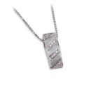 Diamantsmykke i 14 kt gull med diamanter 0,05 ct W-SI - 479005