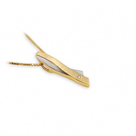 Gullsmykke i 14kt gull med diamanter 0,02ct W-SI - coc2640 Gullsmykke i 14kt gull med diamanter 0,02ct W-SI - coc2640
