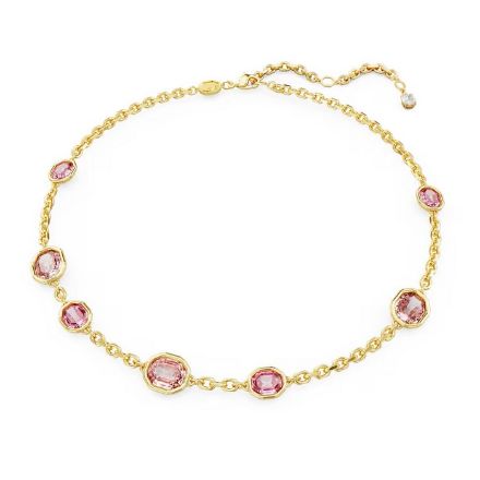 Swarovski collier Imber Octagon cut, Pink, Gold-tone plated - 5684239 Swarovski collier Imber Octagon cut, Pink, Gold-tone plated - 5684239