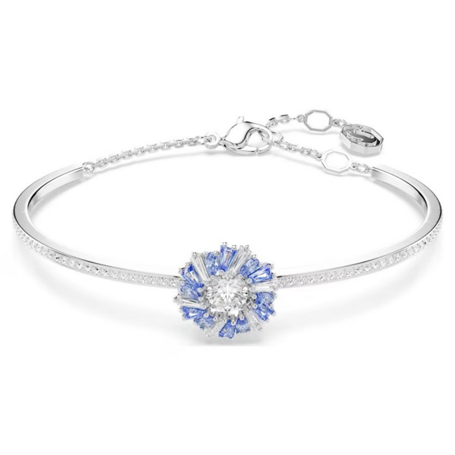 Swarovski armbånd Idyllia Flower, Blue, Rhodium plated - 5680014