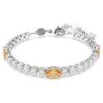 Swarovski armbånd Matrix Tennis bracelet Mixed cuts, Yellow, Rhodium plated - 5666425