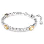 Swarovski armbånd Matrix Tennis bracelet Mixed cuts, Yellow, Rhodium plated - 5666425