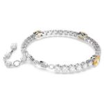 Swarovski armbånd Matrix Tennis bracelet Mixed cuts, Yellow, Rhodium plated - 5666425