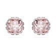 Swarovski øredobber Birthstone stud Square cut, June, Pink, Rhodium plated - 5660799