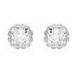 Swarovski øredobber Birthstone stud Square cut, April, White, Rhodium plated - 5661957
