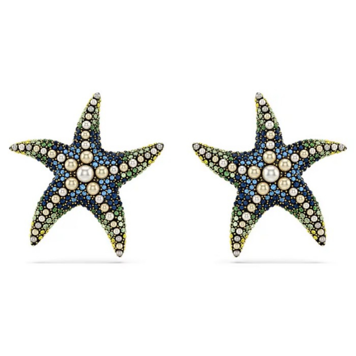 Swarovski øredobber Idyllia stud Starfish, Large, Multicolored, Gold-tone plated - 5684165