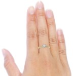 Forlovelsesring med Lab Grown diamant i 0.50 ct og River VS - LG0501801gg