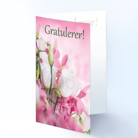 Gratulasjonskort med bukettmotiv - 181018 Gratulasjonskort med bukettmotiv - 181018