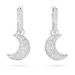 Swarovski øredobber Sublima drop earrings Moon, White, Rhodium plated - 5666157