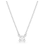 Swarovski smykke Stilla pendant Square cut, White, Rhodium plated - 5701903