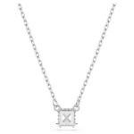 Swarovski smykke Stilla pendant Square cut, White, Rhodium plated - 5701903