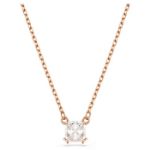 Swarovski smykke Stilla pendant Square cut, White, Rose gold-tone plated - 5701904