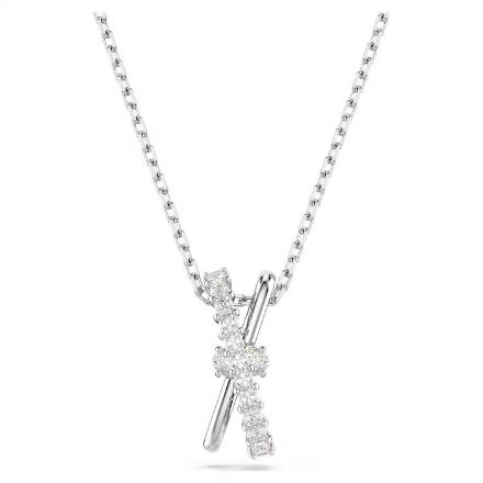 Swarovski smykke Hyperbola pendant Mixed cuts, Twist, White, Rhodium plated - 5689723 Swarovski smykke Hyperbola pendant Mixed cuts, Twist, White, Rhodium plated - 5689723