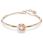 Swarovski armbånd Dextera bangle Round cut, White, Rose gold-tone plated - 5692259