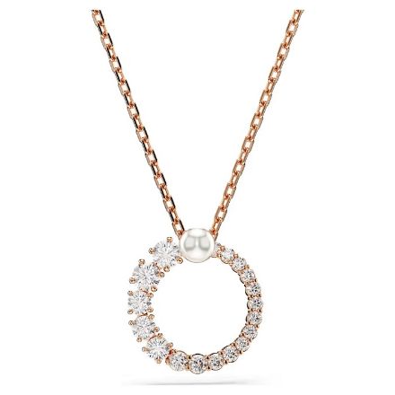 Swarovski smykke Matrix pendant Crystal pearl, Round cut, White, Rose gold-tone plated - 5692265 Swarovski smykke Matrix pendant Crystal pearl, Round cut, White, Rose gold-tone plated - 5692265
