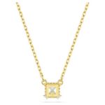 Swarovski smykke Stilla pendant Square cut, White, Gold-tone plated - 5693153