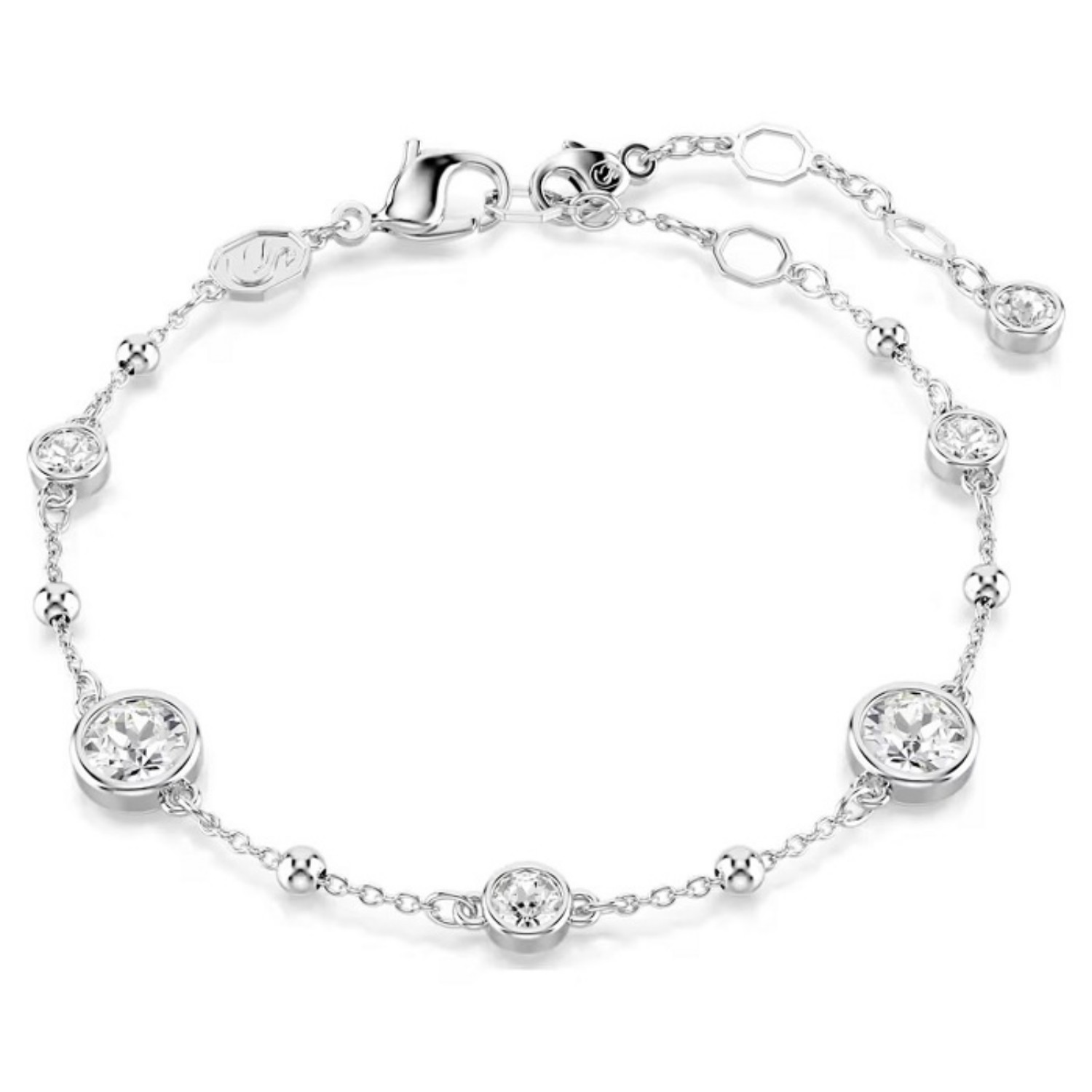 Swarovski armbånd Imber bracelet Round cut, White, Rhodium plated - 5696079