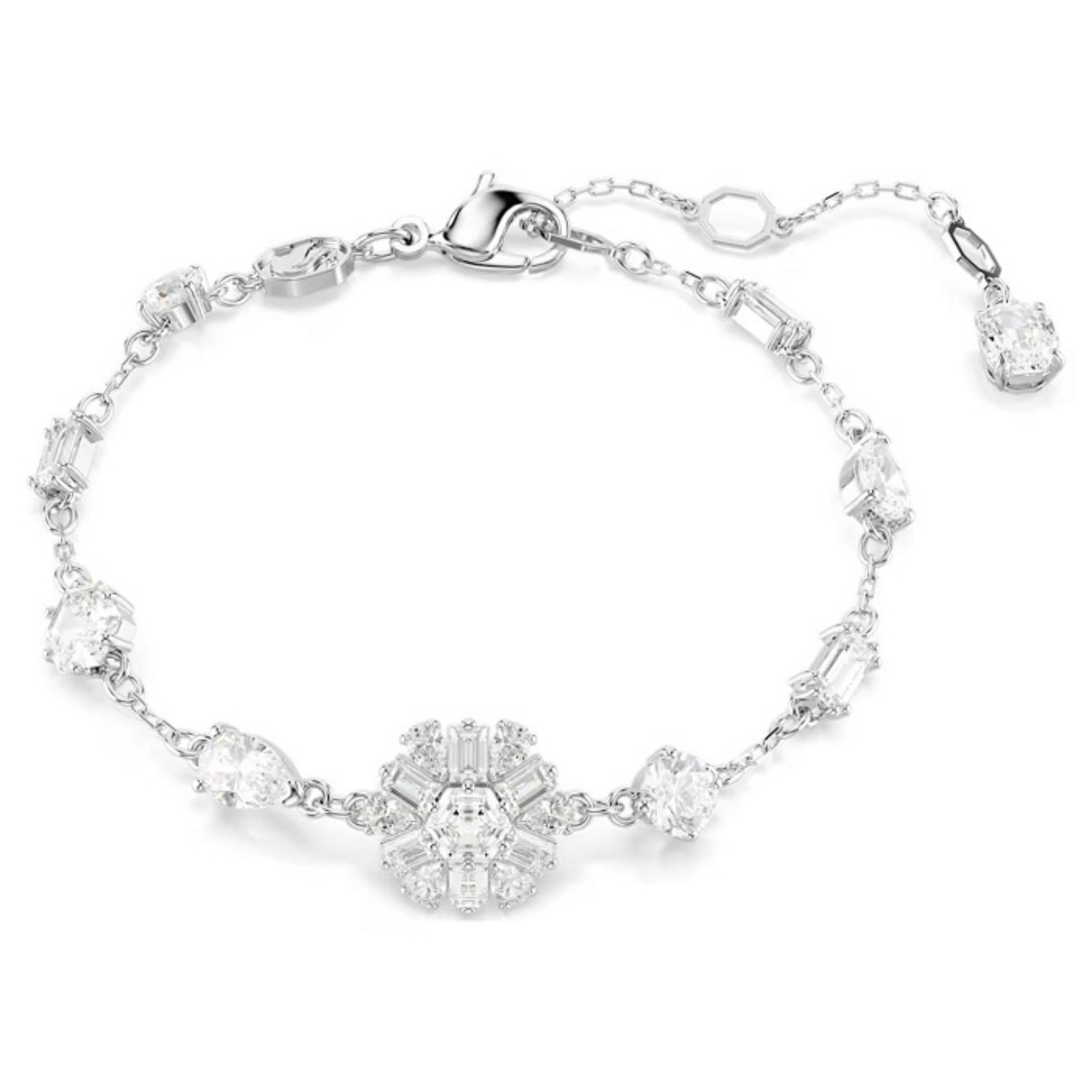 Swarovski armbånd Idyllia bracelet Mixed cuts, Snowflake, White, Rhodium plated - 5691485