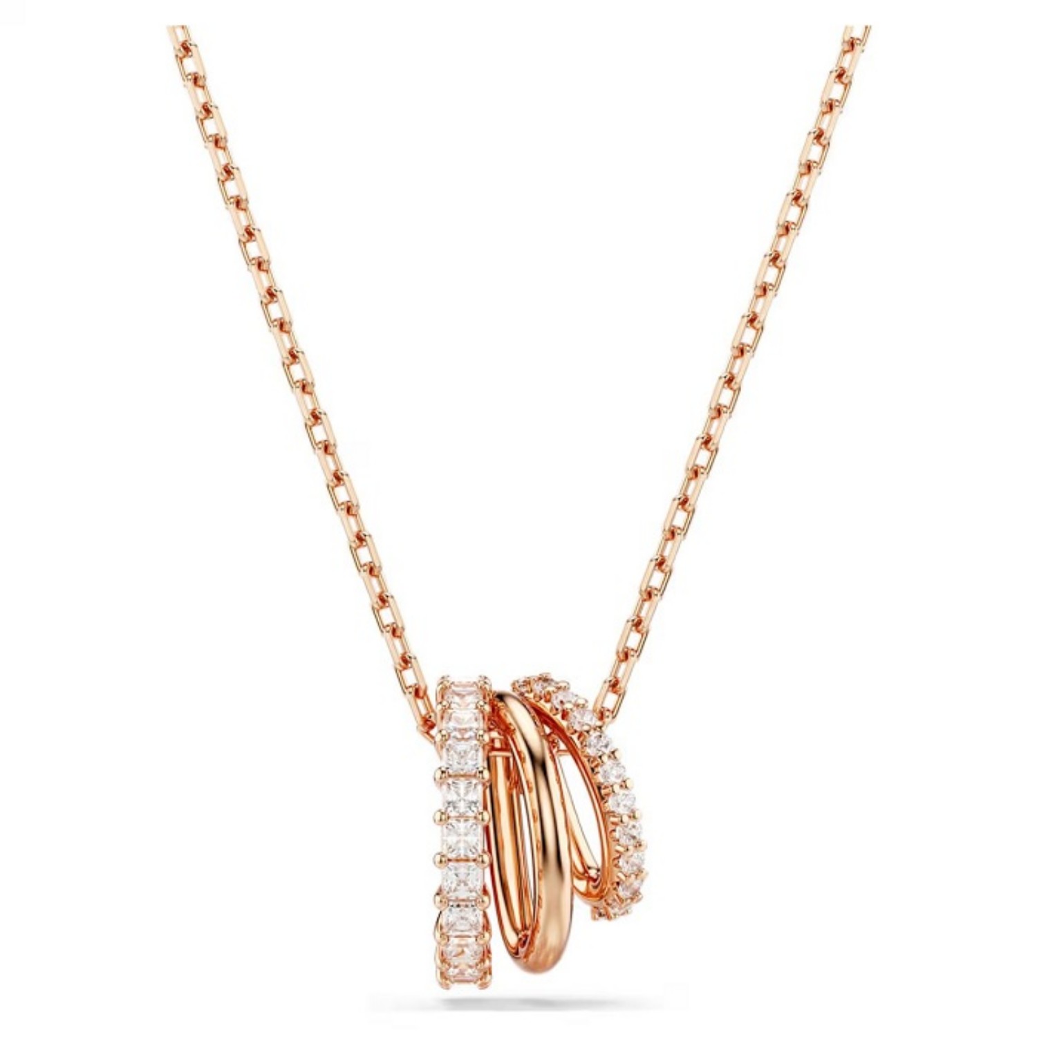 Swarovski smykke Hyperbola pendant Mixed cuts, White, Rose gold-tone plated - 5701494