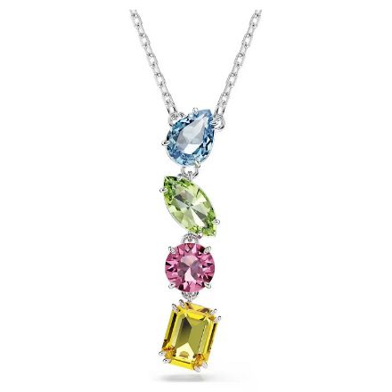Swarovski smykke Gema Y pendant Mixed cuts, Multicolored, Rhodium plated - 5692421 Swarovski smykke Gema Y pendant Mixed cuts, Multicolored, Rhodium plated - 5692421