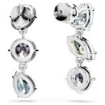 Swarovski øredobber Gema drop earrings Asymmetrical design, Mixed cuts, Multicolored, Rhodium plated - 5692406