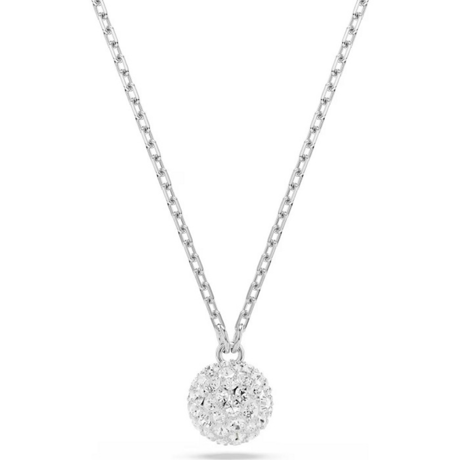 Swarovski smykke Dextera pendant Round cut, Sphere, White, Rhodium plated - 5693206