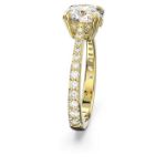 Swarovsk Stilla cocktail ring Round cut, Pavé, White, Gold-tone plated - 5642617