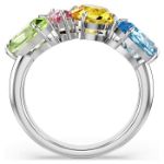 Swarovski Gema ring Mixed cuts, Multicolored, Rhodium plated - 5692407