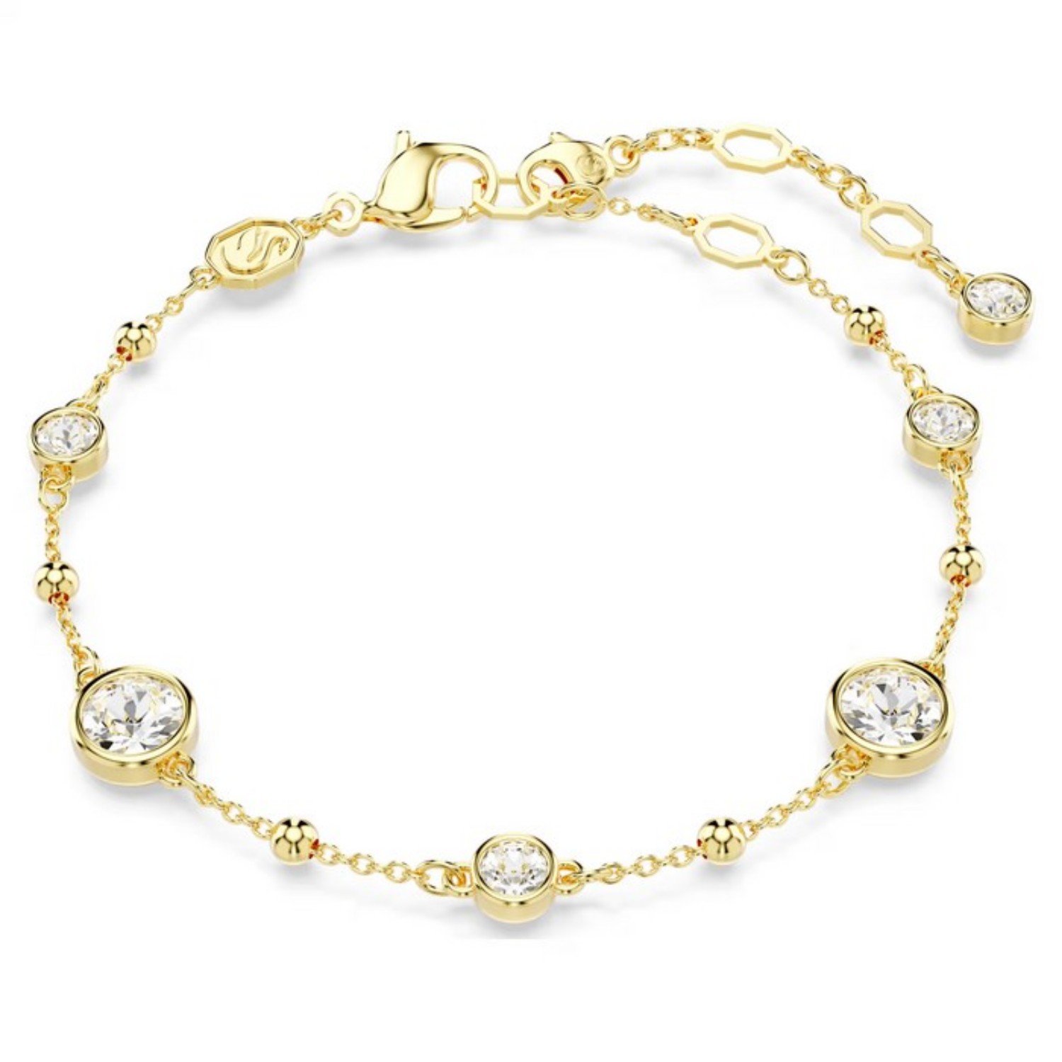 Swarovski armbånd Imber Round cut, White, Gold-tone plated - 5680094