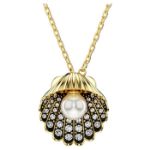 Swarovski smykke Idyllia Y Crystal pearl, Shell, White, Gold-tone plated- 5683968