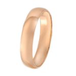 Giftering i rosé gull 14kt, 4 mm, modell 167. RUBIN - 1240-rose