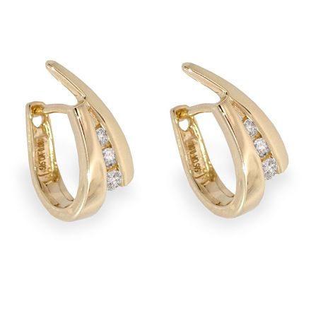 Diamantøredobber i gull med 0,16 ct W-Si - coc3763819gg Diamantøredobber i gull med 0,16 ct W-Si - coc3763819gg