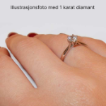 Diamantring forlovelsesring  0,40 ct i 14kt gult gull. Aida -180160400