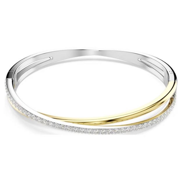 Swarovski armbånd Hyperbola bangle Round cut, White, Mixed metal finish - 5689720