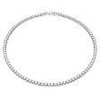 Swarovski collie Matrix Tennis necklace, Round cut, White, Rhodium plated - 5681796