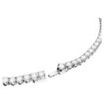 Swarovski collie Matrix Tennis necklace, Round cut, White, Rhodium plated - 5681796