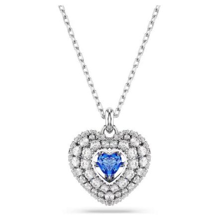 Swarovski smykke Idyllia pendant Heart, Blue, Rhodium plated - 5680403 Swarovski smykke Idyllia pendant Heart, Blue, Rhodium plated - 5680403