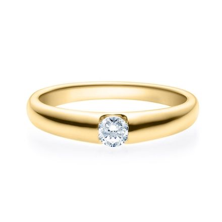 Enstens diamantring med 0,20 ct i 14kt gull. TW-Si. -18005020 Enstens diamantring med 0,20 ct i 14kt gull. TW-Si. -18005020
