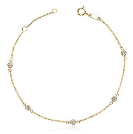 Armbånd Cz 585 i gult gull 14kt, 19 cm - 16972 Armbånd Cz 585 i gult gull 14kt, 19 cm - 16972