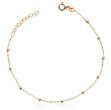 Armbånd med kuler i gult gull 14kt, 19 cm - 16967