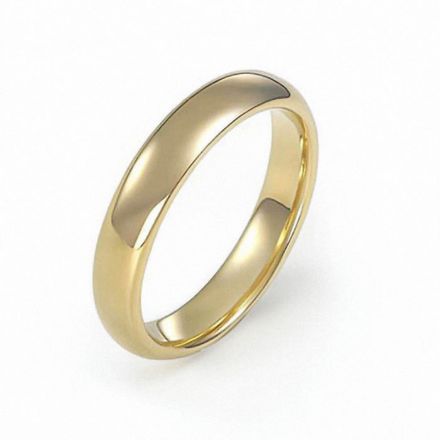 Giftering i gult gull 14kt, 4 mm/1,3 mm. RUBIN - 1840  Giftering i gult gull 14kt, 4 mm/1,3 mm. RUBIN - 1840