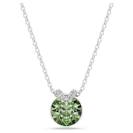 Swarovski smykke Bella V pendant, Round cut, Green, Rhodium plated - 5724285 Swarovski smykke Bella V pendant, Round cut, Green, Rhodium plated - 5724285