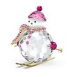 Swarovski figurer Holiday Cheers Dulcis Snowman Pink - 5687121