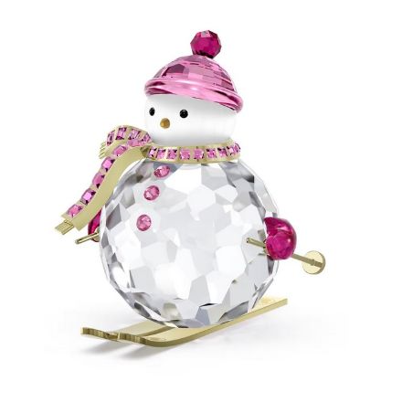 Swarovski figurer Holiday Cheers Dulcis Snowman Pink - 5687121 Swarovski figurer Holiday Cheers Dulcis Snowman Pink - 5687121