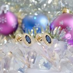 Bilde av Gulløredobber i gult gull 14kt med safir - Bur796950