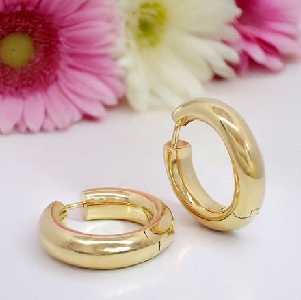 Øredobber Creol i forgylt sølv -31862 Øredobber Creol i forgylt sølv -31862